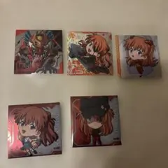 アスカ チビキャラ ステッカー 5枚セット　エヴァンゲリオン