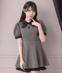 michellmacaron モノグラムプリーツワンピース - メルカリ