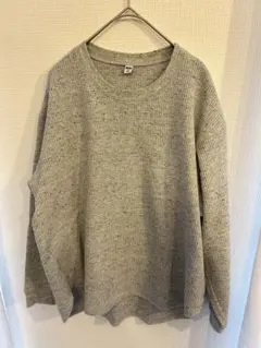 ユニクロ　ワッフルオーバーサイズクルーネックT