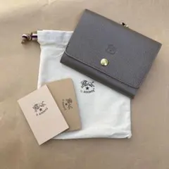 折り財布　ミニ財布　二つ折り財布　コインケース　小銭入れ　グレー