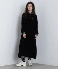 AVIREX 《直営店限定》フレアーベロアワンピース