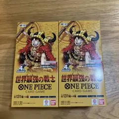 ONE PIECEカードゲーム 世界最強の戦士 テープ付きBOX2個 - メルカリ
