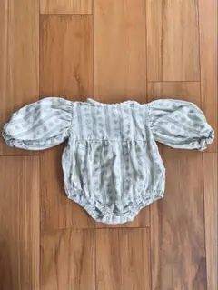 フラワープリントロンパース グリーン系　韓国