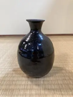 巨匠 森岡成好 面取り 黒徳利 / 作家 種子島焼 中里隆 陶芸 陶器 徳利 壺 巨匠 森岡成好 面取り 黒徳利 / 作家 種子島焼 中里隆 陶芸 陶器 徳利