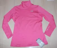 新品★アンダーアーマー☆コールドギア★長袖タートルネックシャツ☆ピンク☆LG