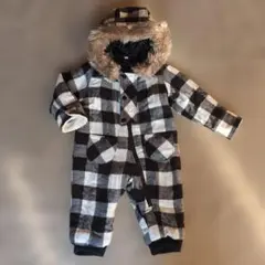 ベビー　80cm チェック柄　ジャンプスーツ　アウター