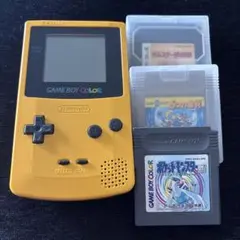 美品 ゲームボーイカラー本体イエロー ゲームカセット3セット - メルカリ