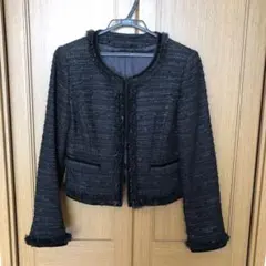 ノーカラー ブラックジャケット サイズ38 セレモニー