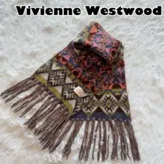 Vivienne Westwood✨マフラー　総柄　モヘア　ウール