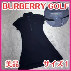☆美品☆バーバリーゴルフ ポロ ワンピース レディース サイズ1 ネイビー 人気のサムネイル