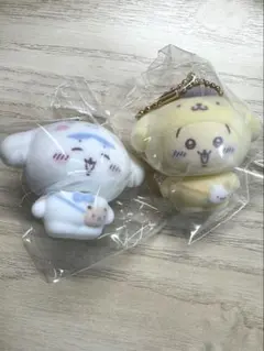 サンリオ シークレットフロッキーマスコットチャーム シナモン ハチワレ ちいかわ