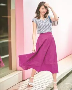 カットソー付コットンレーススカートSET JUSGLITTY 美香さん着用