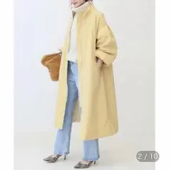 spick&span スタンドカラーコート