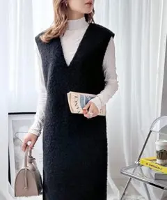 クラシカルエルフ フェイクロングボアワンピースSサイズ