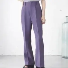 センタープレスセミフレアスラックス