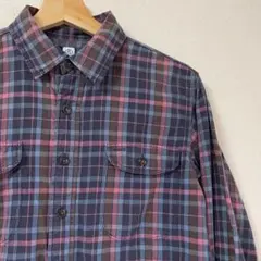 KATO` SHIRT チェック コットンリネン 長袖シャツ S ブルー/ピンクのサムネイル