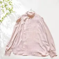 ティアラ TIARA ブラウス フロントプリーツ ハイネック リボン 10276のサムネイル