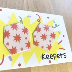 レジンおおぶりイヤリング/ピアス　☺︎ 紅葉