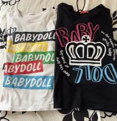 BABYDOLL ロゴTシャツ★白黒2枚セット★140サイズ
