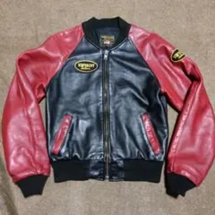 【値下】　美品　VANSON TJ サイズ38 バンソン　レザーJKT VANSON（バンソン） VANSON TJ チームジャケット ブラック アメリカ製