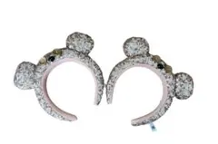 クマの耳付きグリッターカチューシャピンク　1つ¥800