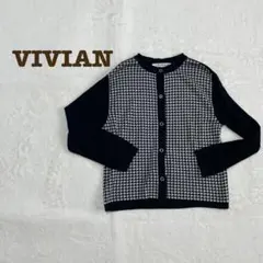 VIVIAN 千鳥格子柄カーディガン 羽織　万能アイテム　大人可愛い