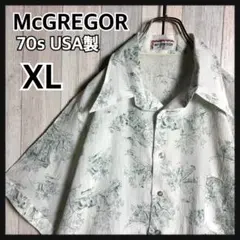 McGregor アロハシャツ 半袖 ベージュ・ネイビー McGregor アロハシャツ 半袖 ベージュ・ネイビー - メルカリ