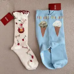 Pink House ソックス 2足セット アイスクリーム　ロリータのサムネイル