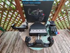 ロジテック フライトヨークシステム(中古品) Logitech Flight Yoke Throttle System - Black for sale online