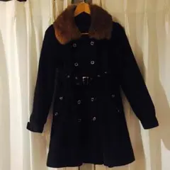 ISBIT ファー付きAラインコート