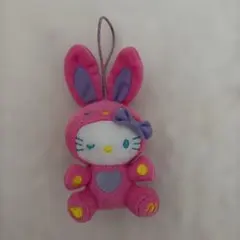 マクドナルドハッピーセット 2011キティ ウサ耳 ぬいぐるみストラップ