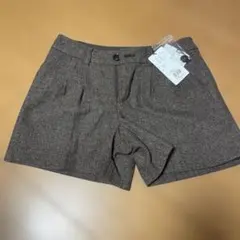 ヘリンボーン柄 グレー系 ショートパンツ M
