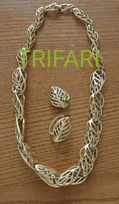 値下げ【TRIFARI】ヴィンテージ イヤリング&ネックレス