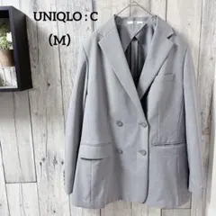 UNIQLO C ユニクロ　（M）感動ダブルジャケットリラックスフィット　グレー