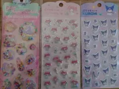 マイメロディ・クロミ ウォーターシール　3枚セット