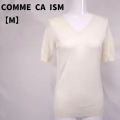 COMME CA ISM ニットカットソー M ホワイト Vネック 4101のサムネイル