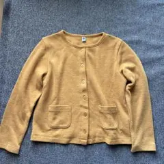 4/16寄付処分予定　UNIQLO カーディガン 130 マスタード