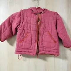 branshes 赤 キルティング コート フード付き90cm