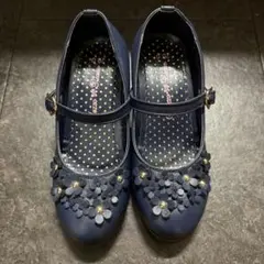 mezzo piano メゾピアノ フォーマル ストラップシューズ 20cm 紺