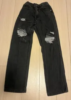 PUNYUS ダメージデニムパンツ ブラックのサムネイル