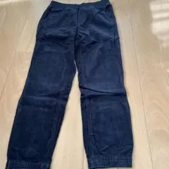 ユニクロ ネイビー コーデュロイ ストレートパンツ
