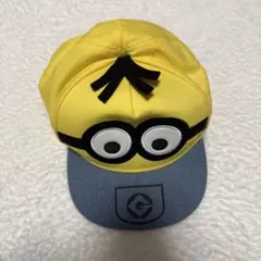 ミニオンキャップ デニム風つば付き
