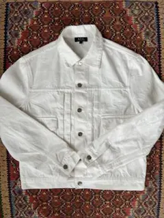 A.P.C. 日本製 ホワイトデニムジャケット 赤耳のサムネイル