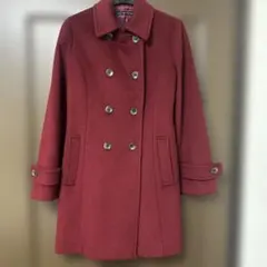バーバリーブルーレーベル Aライン フリンジ加工 ロングコート ベルト 