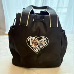 【完売品】トム&ジェリー 2way ショルダーバッグ ブラック　ハート　タフィーのサムネイル