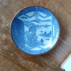 有田焼 玄昌窯 染付 松竹梅山水文 大皿31.5cm 1枚 和食器 飾り皿