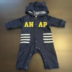 ANAP くま耳カバーオール 60 デニム風のサムネイル
