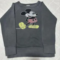 デニムアンドダンガリー　子供服　キッズ服　ミッキースウェット　トレーナー　黒