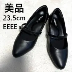 美品　TRAVELIST 2way ストラップパンプス 幅広 23.5 皮革