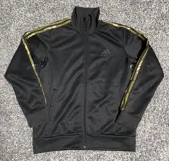 アディダス クリマライト ブラックロゴ トラックジャケット ゴールドラインO
